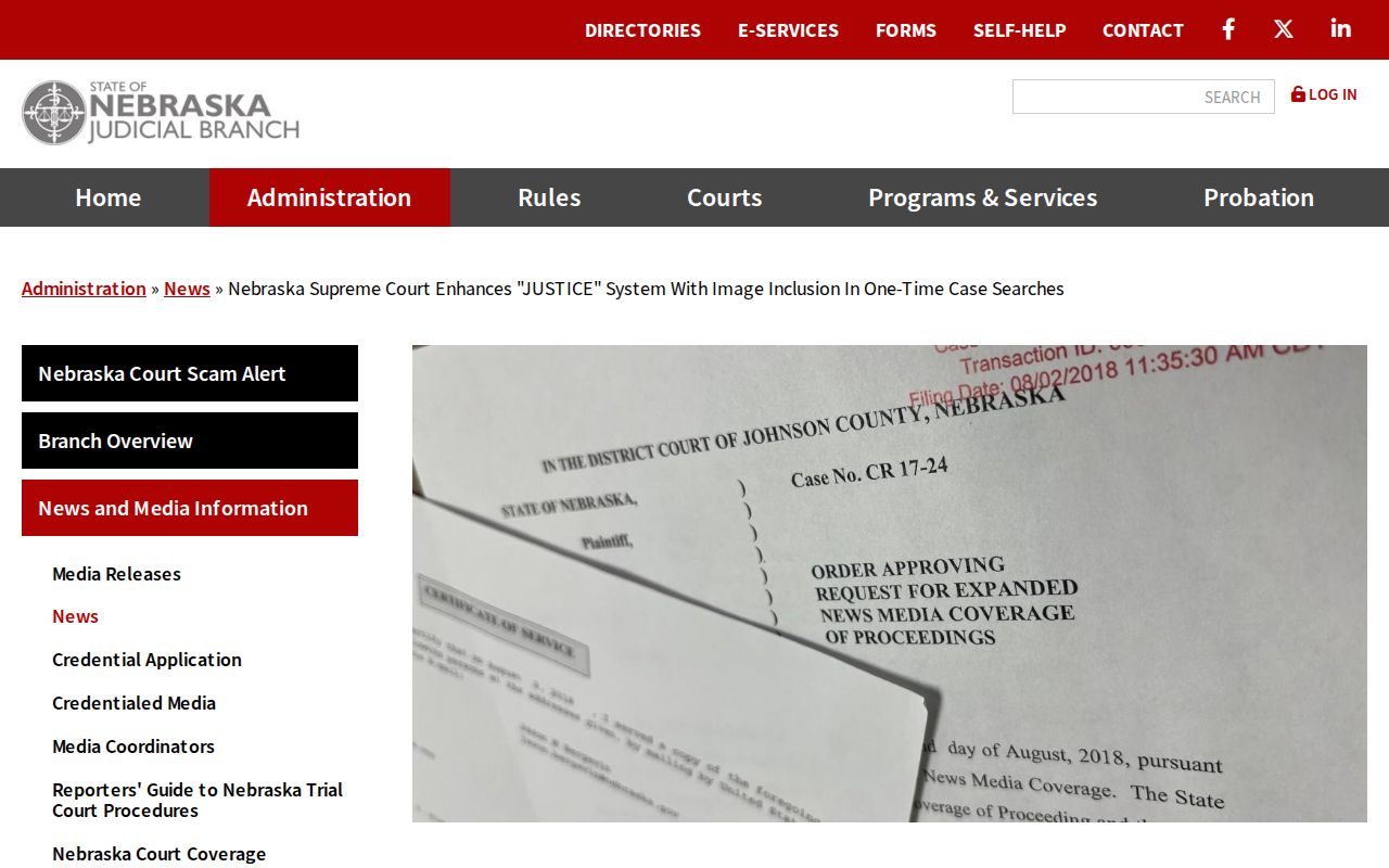 Hooker County case search public document image announcement